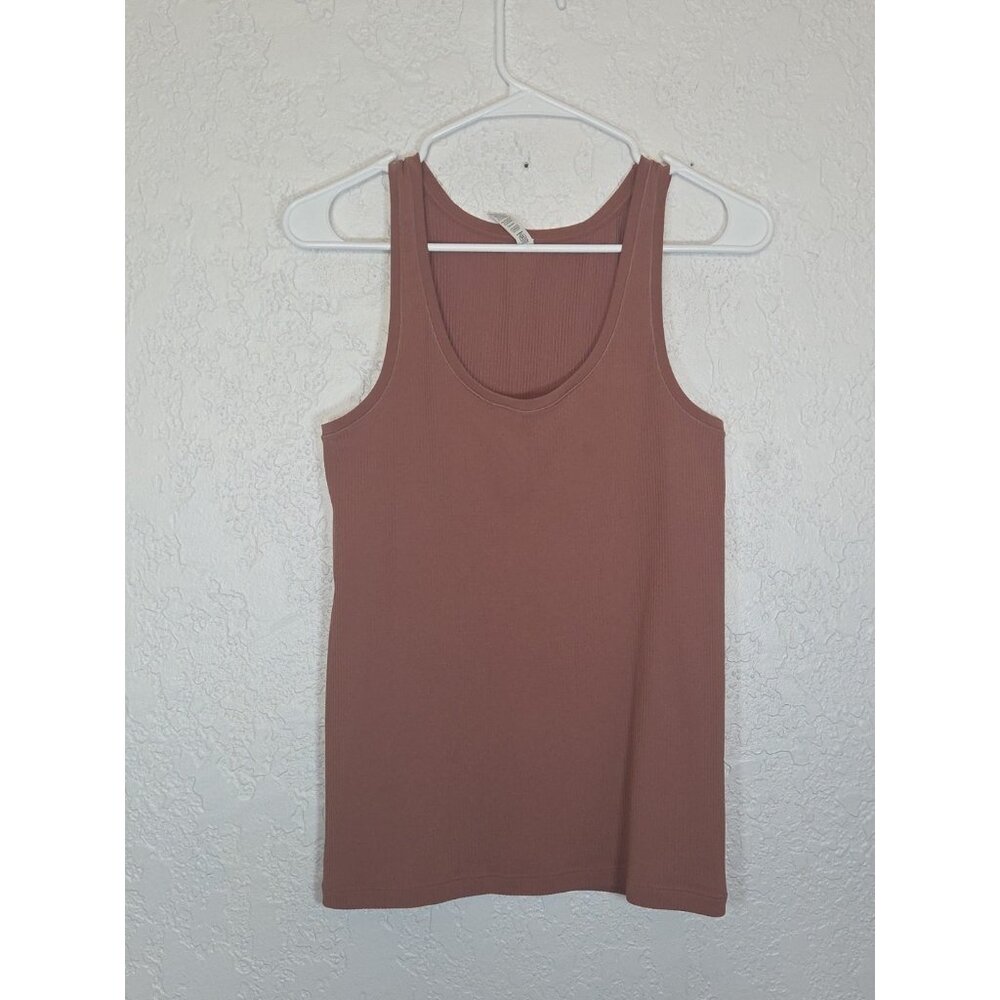 Athleta Ribbed Scoop Neck Tank Top Mauve Women’s Size Medium